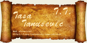 Tasa Tanušević vizit kartica